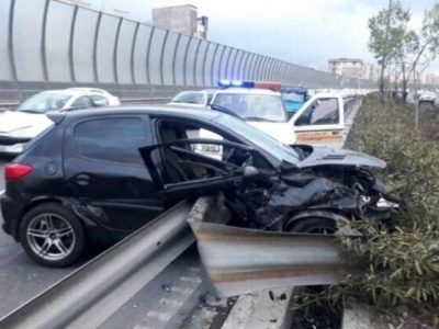 علت ۵۳ درصد از تصادفات رانندگی شهر تهران به دلیل عدم توجه به جلو است