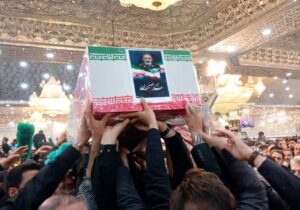 پیکر سپهبد شهید حسین سلامی در حرم حضرت عبدالعظیم (ع) آرام گرفت